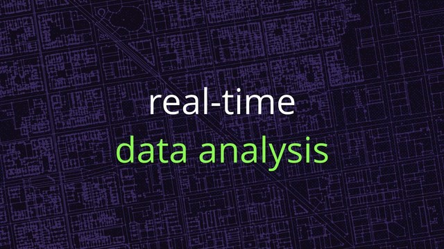 real-time
data analysis
