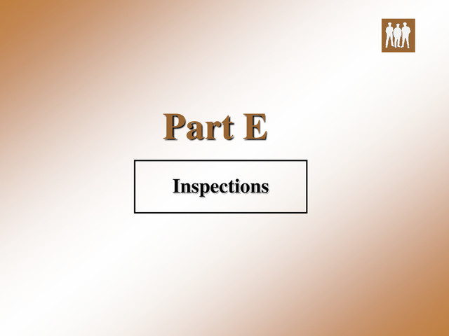 Part E
Inspections
