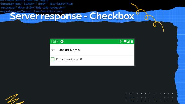 Server response - Checkbox

