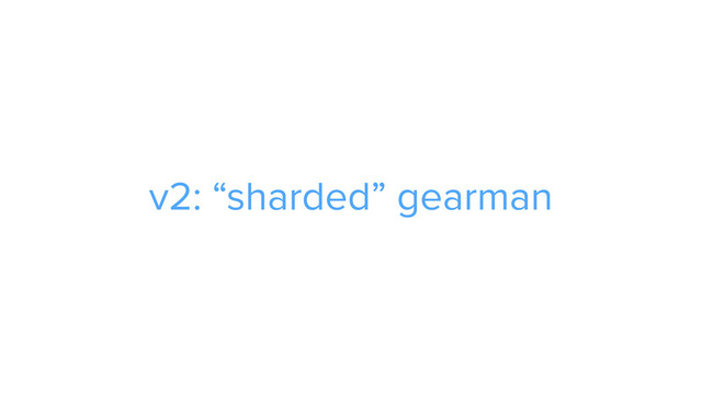 CAROUSEL ADS
ADS
v2: “sharded” gearman
