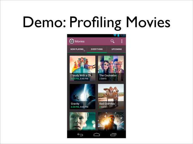 Demo: Proﬁling Movies
