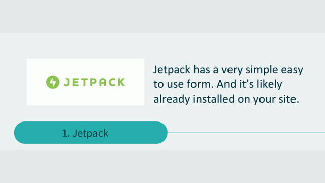 1. Jetpack
