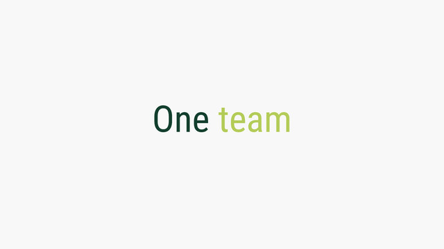 One team
