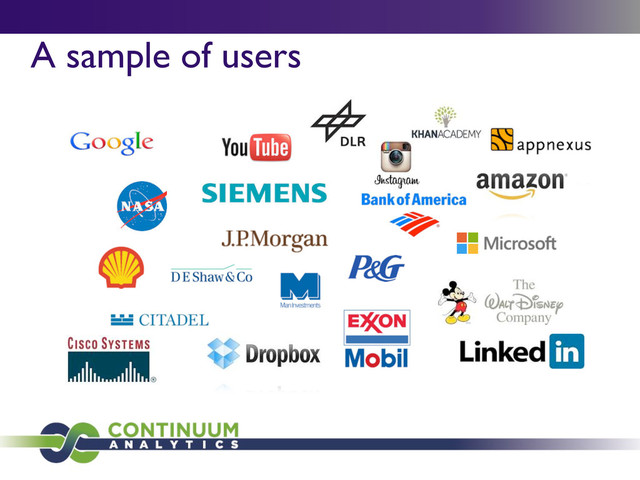 A sample of users
