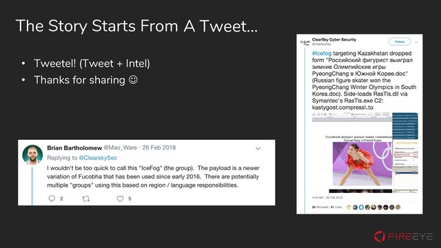 The Story Starts From
• Tweetel! (Tweet + Intel)
• Thanks for sharing J
A Tweet…
