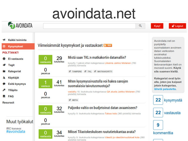 Open Data Tampere Region
avoindata.net

