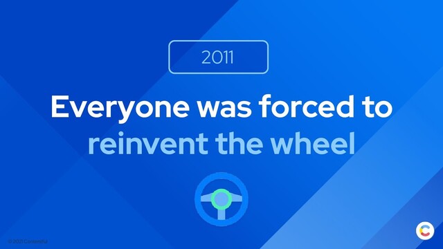 © 2021 Contentful
Everyone was forced to
reinvent the wheel
2011
