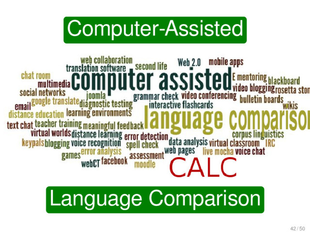 Computer-Assisted
Language Comparison
42 / 50
