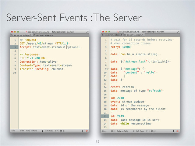 Server-Sent Events : The Server
