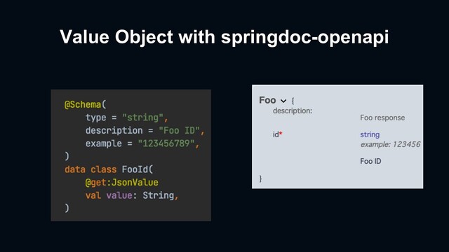 Value Object with springdoc-openapi
