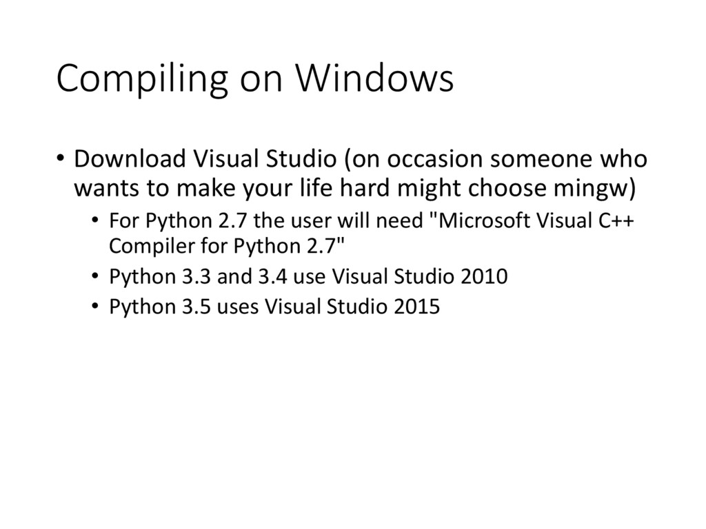 Visual C Compiler For Python 2 7