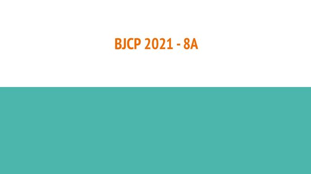 BJCP 2021 - 8A
