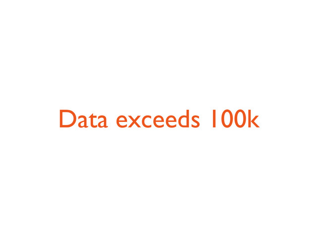 Data exceeds 100k
