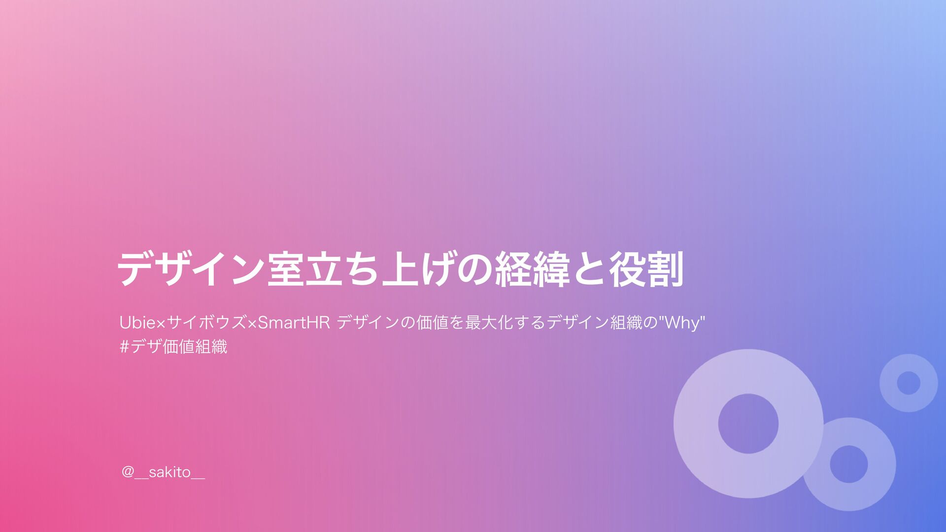 Slide Top: デザイン室立ち上げの経緯と役割