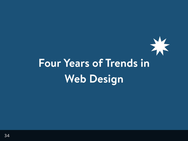 34
Four Years of Trends in
Web Design
