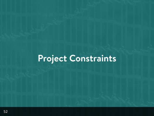 Project Constraints
52
