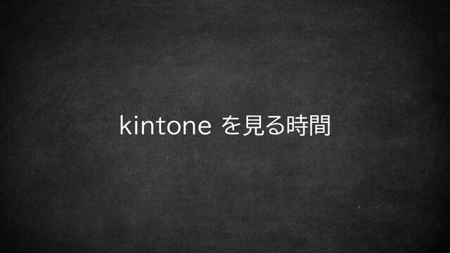kintone を見る時間
