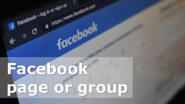Facebook
page or group
