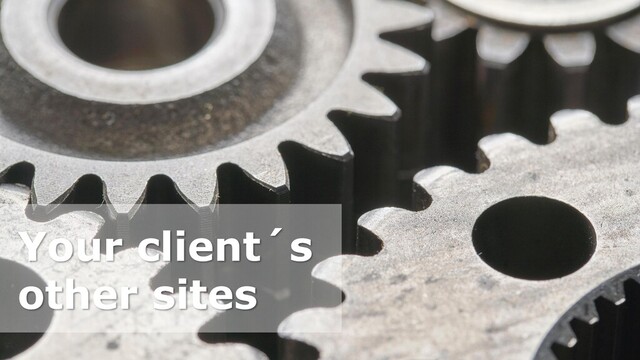 Your client´s
other sites
