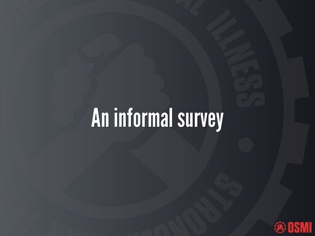 An informal survey

