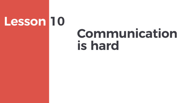 Communication
is hard
MAXBORN
Lesson 10
