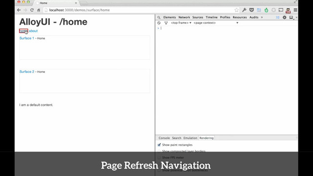 Page Refresh Navigation

