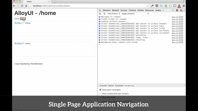 Single Page Application Navigation

