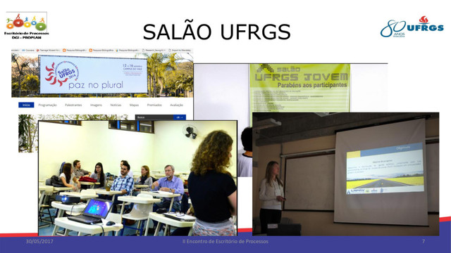 SALÃO UFRGS
30/05/2017 II Encontro de Escritório de Processos 7
