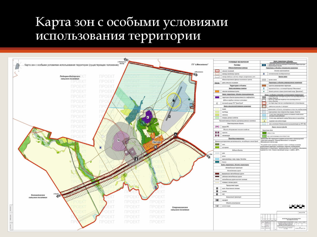 Карта план зоны с особыми условиями использования территории