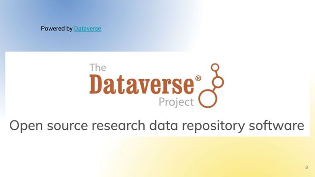 Powered by Dataverse
8
