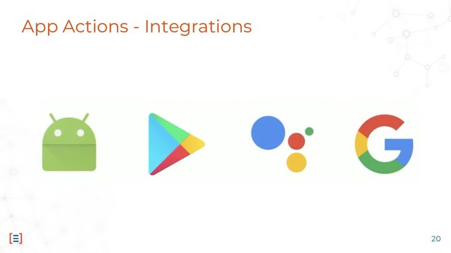 App Actions - Integrations
20
