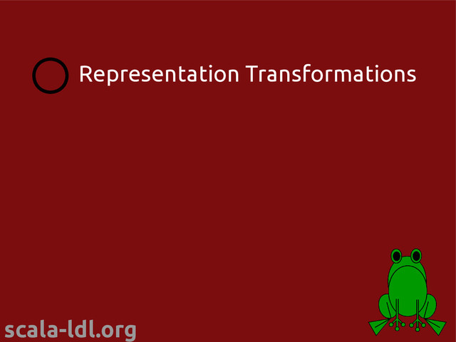 scala-ldl.org
Representation Transformations
