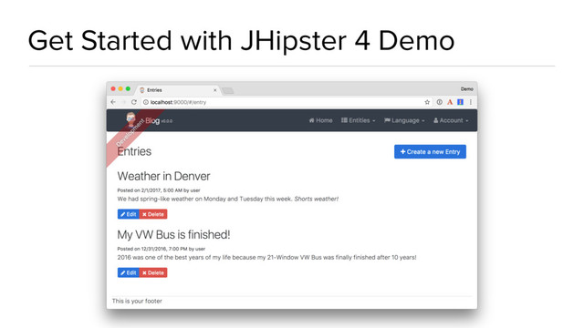 Get Started with JHipster 4 Demo
