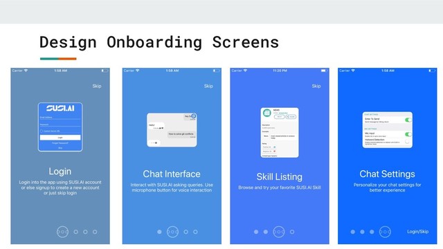 Design Onboarding Screens
