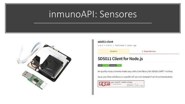inmunoAPI: Sensores
