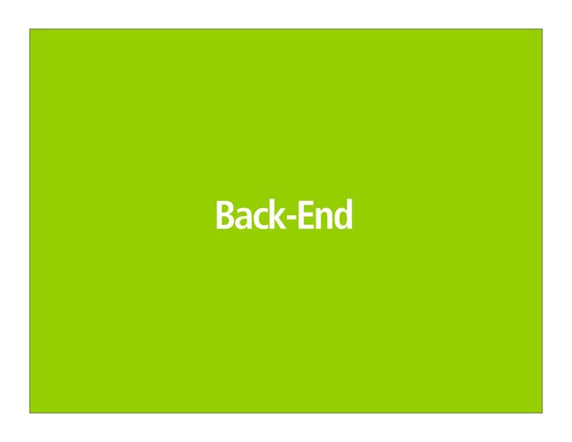 Back-End
