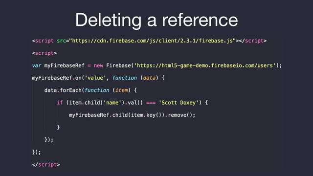 Deleting a reference
