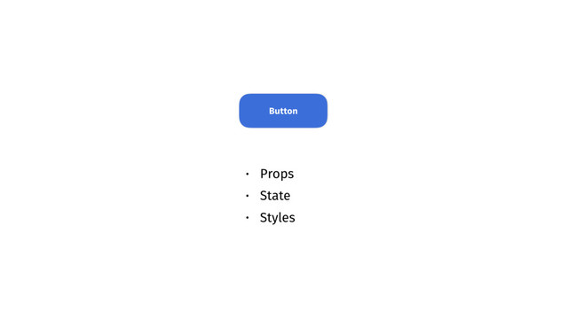 • Props
• State
• Styles
Button
