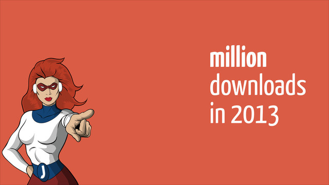 million  
downloads 
in 2013
