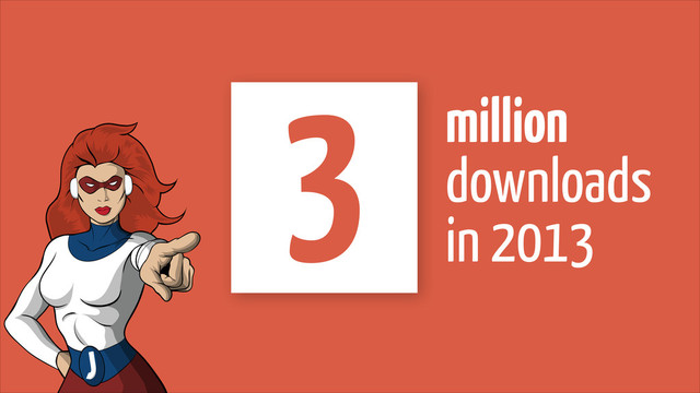 million  
downloads 
in 2013
3
