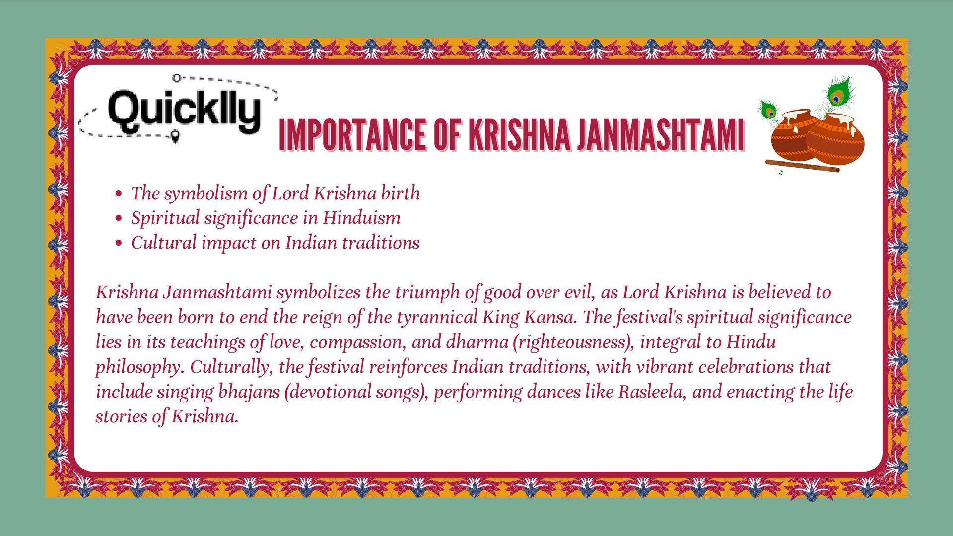 Krishna Janmashtami 2024 Celebrating Rituals, Traditions, and