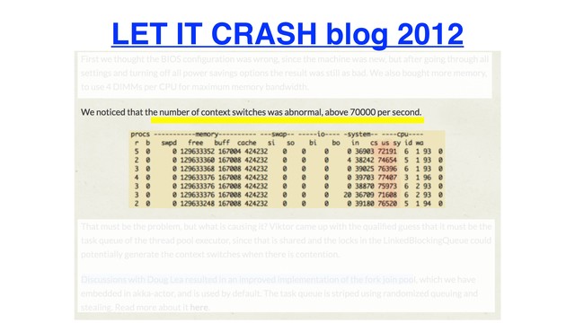 LET IT CRASH blog 2012
