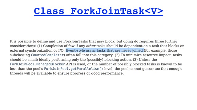 Class ForkJoinTask
