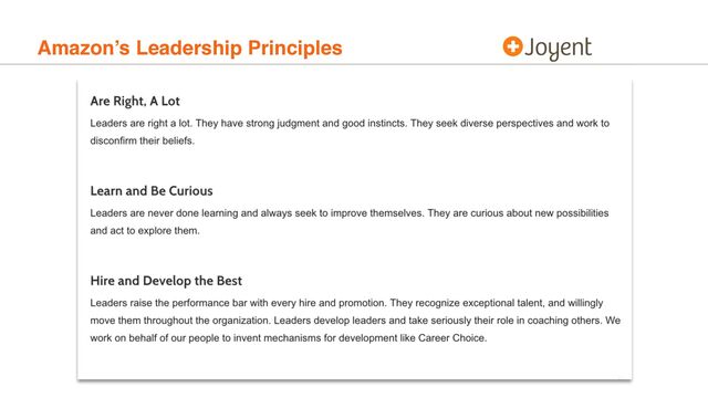 Amazon’s Leadership Principles
