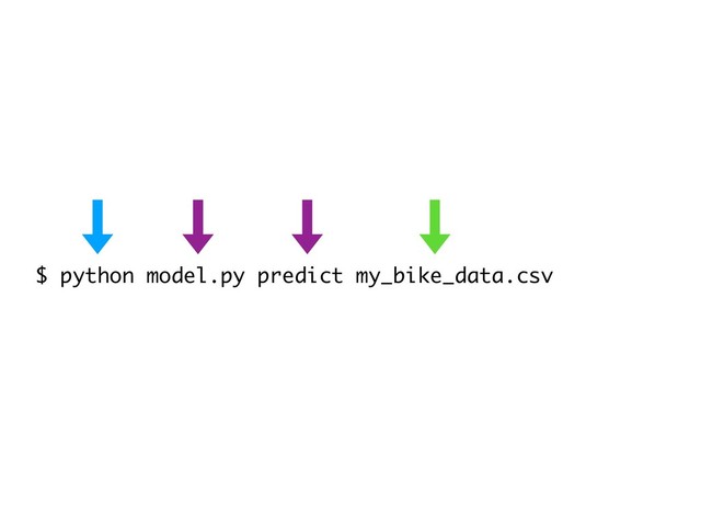 $ python model.py predict my_bike_data.csv

