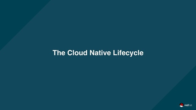 The Cloud Native Lifecycle
