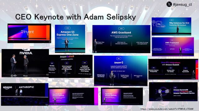 #jawsug_ct
19
CEO Keynote with Adam Selipsky
https://www.youtube.com/watch?v=PMfn9_nTDbM
