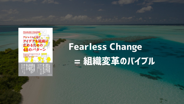 Fearless Change
= 組織変革のバイブル
