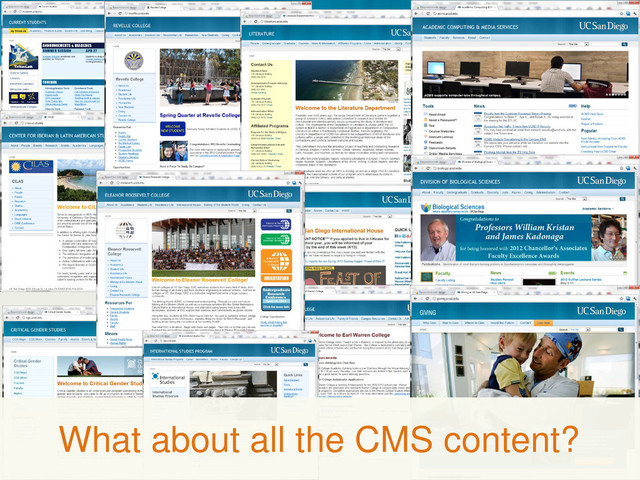 What about all the CMS content?
