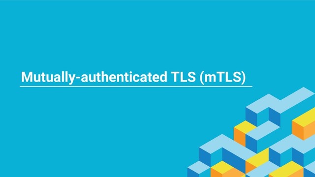 Mutually-authenticated TLS (mTLS)
